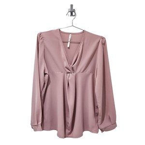 Elegant Rose Chiffon Blouse